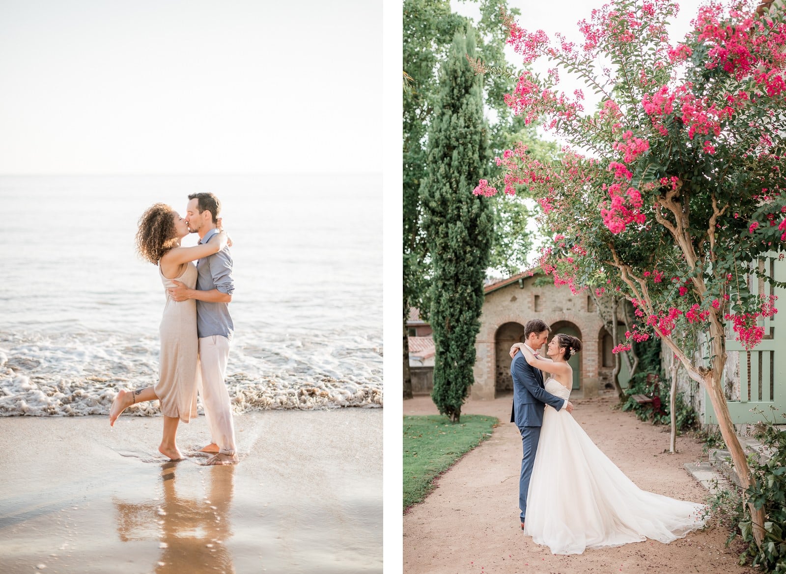 Photographie de Mathieu Dété présentant des conseils pour des poses des shooting photo de couple, le couple est face à face