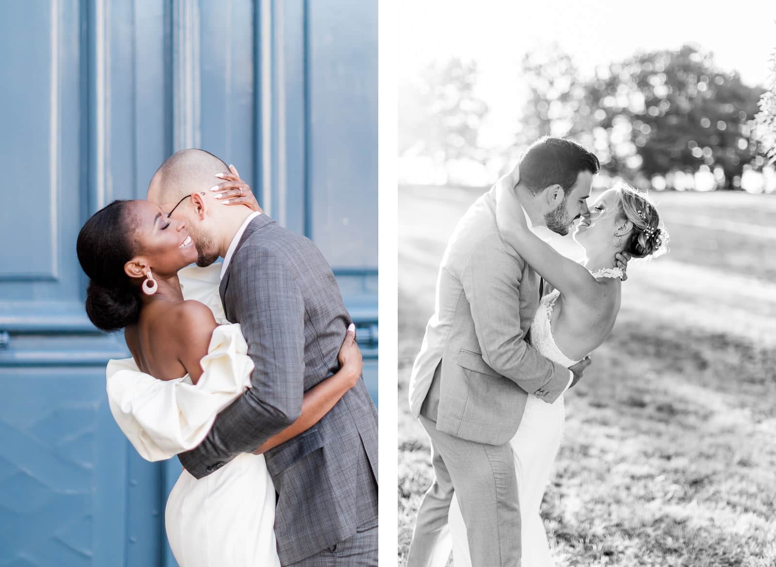 Photographie de Mathieu Dété, photographe de mariage sur l'île de La Réunion, présentant les meilleures poses pour des photos de couple, la fille bascule en arrière