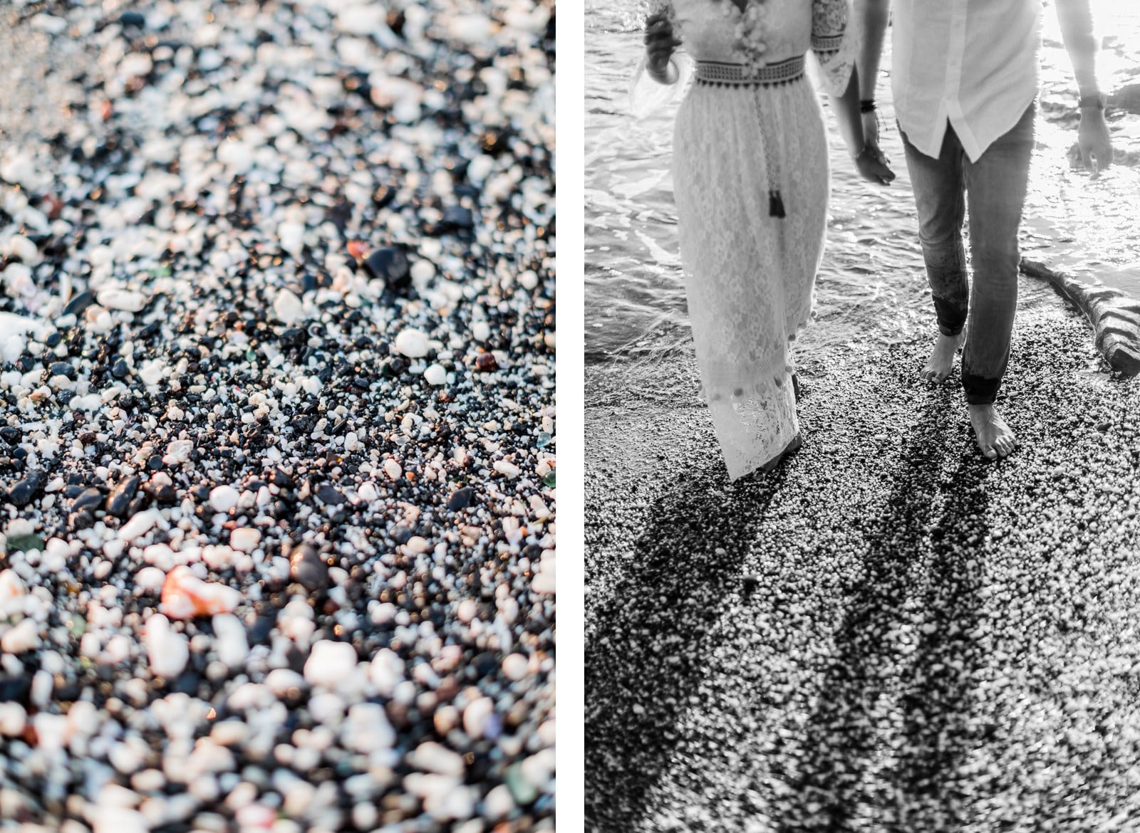 Photographie de Mathieu Dété, photographe de grossesse et naissance à Saint-Leu sur l'île de la Réunion 974, présentant les cailloux sur la plage du Cap la Houssaye