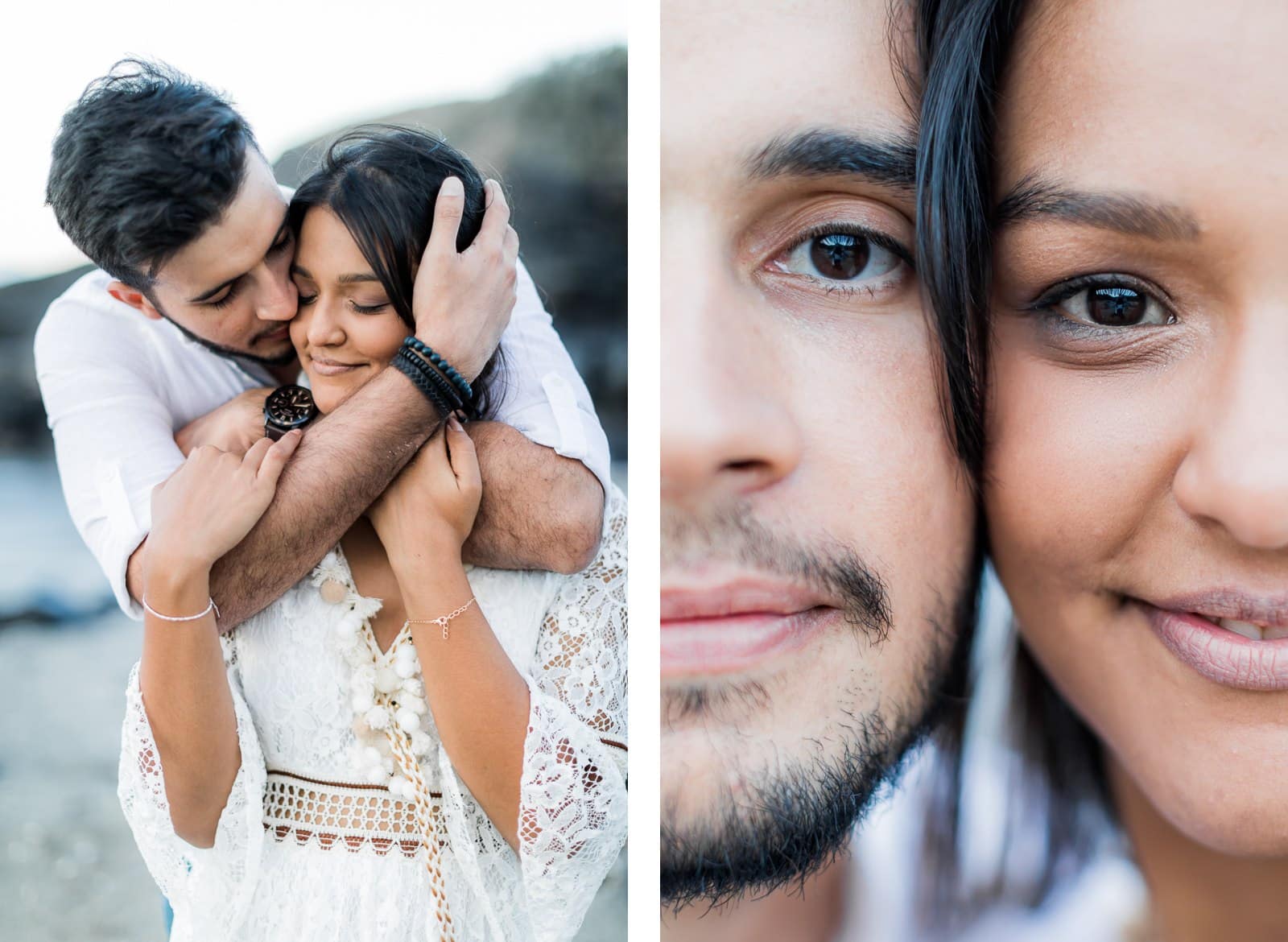 Photographie d'une séance photo au Cap La Houssaye, de Mathieu Dété, photographe de mariage et de couple à Saint-Pierre sur l'île de la Réunion 974, présentant des portraits d'un couple au Cap la Houssaye