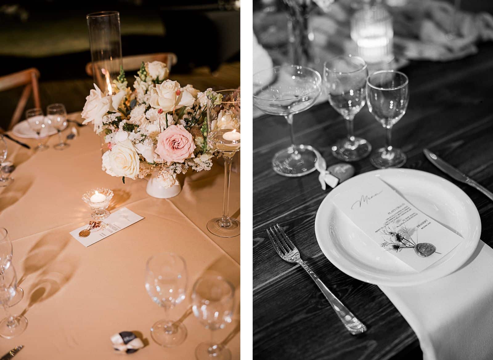 Photographie de Mathieu Dété, photographe de mariage sur l'île de la Réunion 974, présentant la décoration de table des mariés