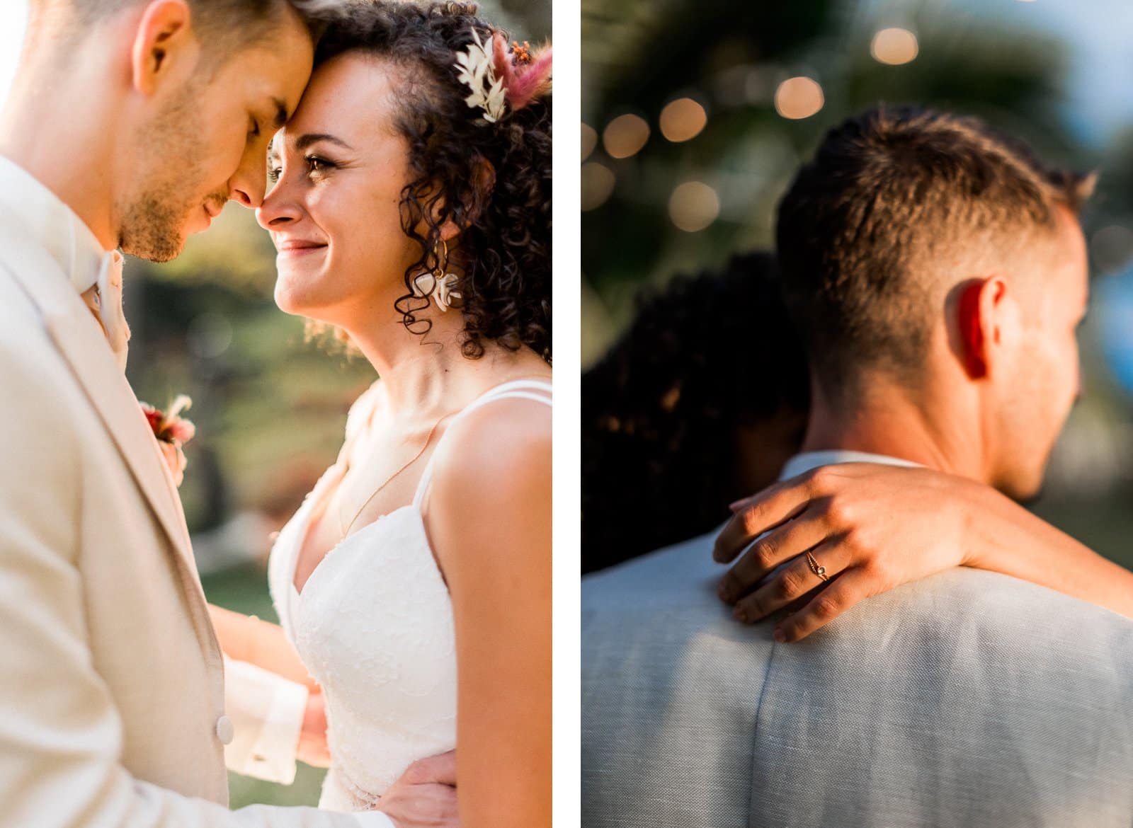 Photographie de Mathieu Dété, photographe de mariage et couple à Saint-Denis sur l'île de la Réunion 974, présentant des portraits des mariés dans le Jardin d'Ama dans les hauts de Saint-Leu