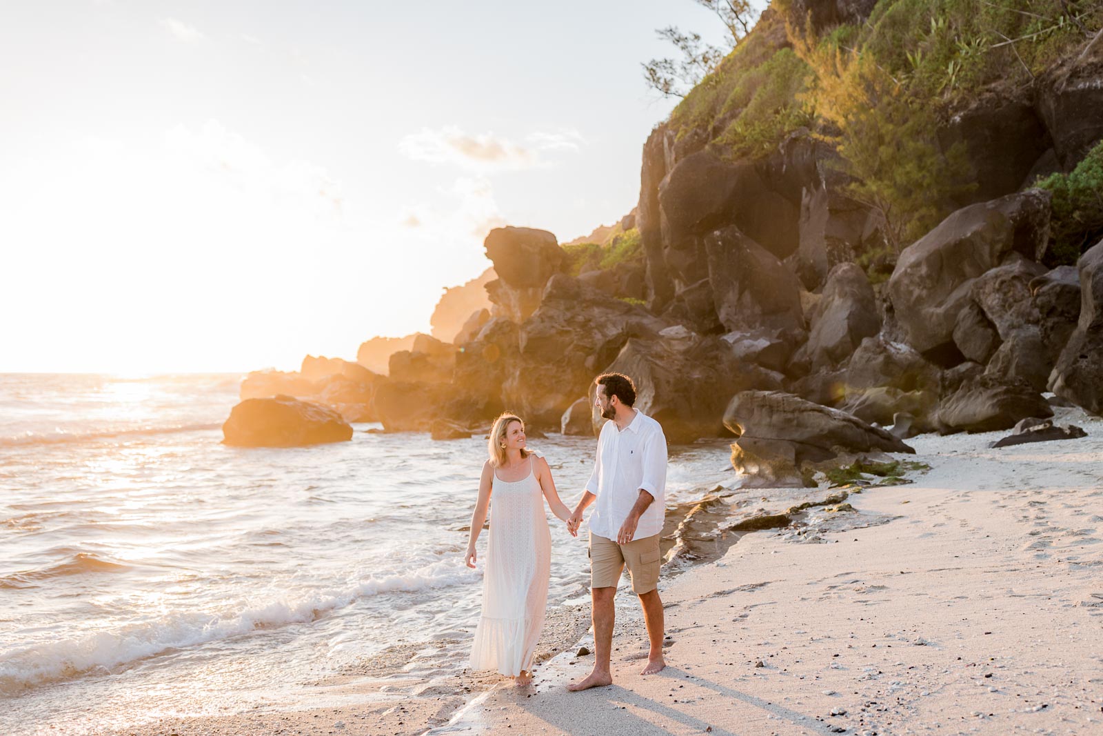 Les meilleurs spots photo à la Réunion, une famille sur la plage de Grande Anse