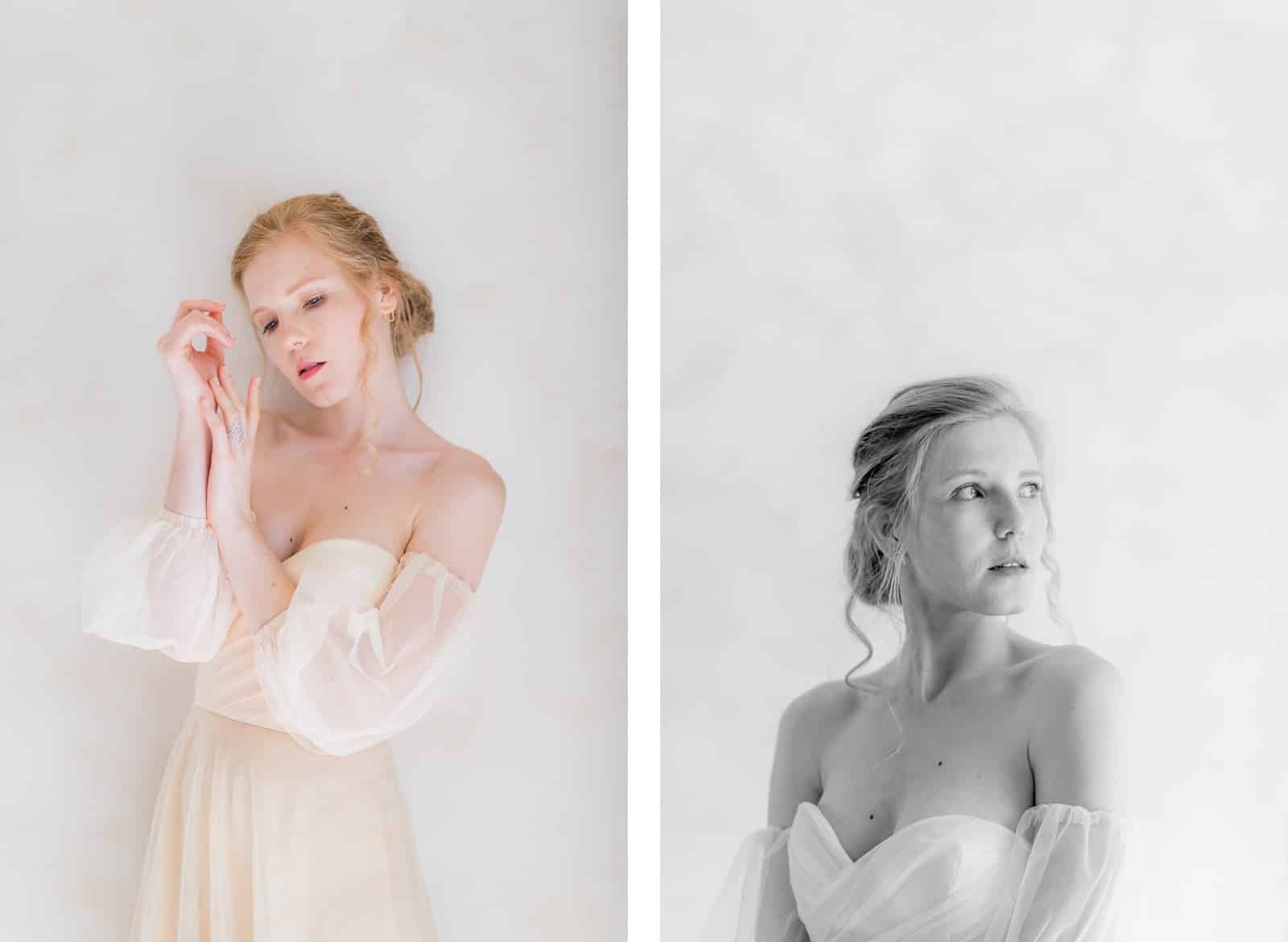 Photographie de Mathieu Dété présentant un portrait de la mariée à l'intérieur du Château Saint Julien d'Aille à Vidauban