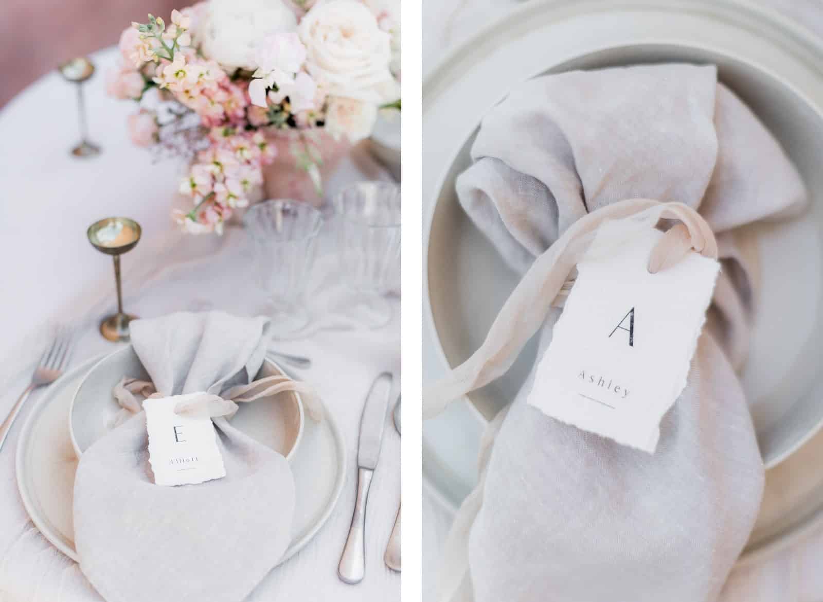 Photographie de Mathieu Dété présentant le détail de la table de mariage