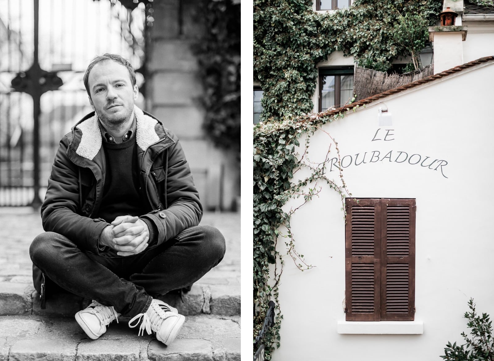 Photographie de Mathieu Dété, photographe de mariage et portrait sur l'île de la Réunion (974), présentant un portrait du chanteur Benoît Dorémus assis