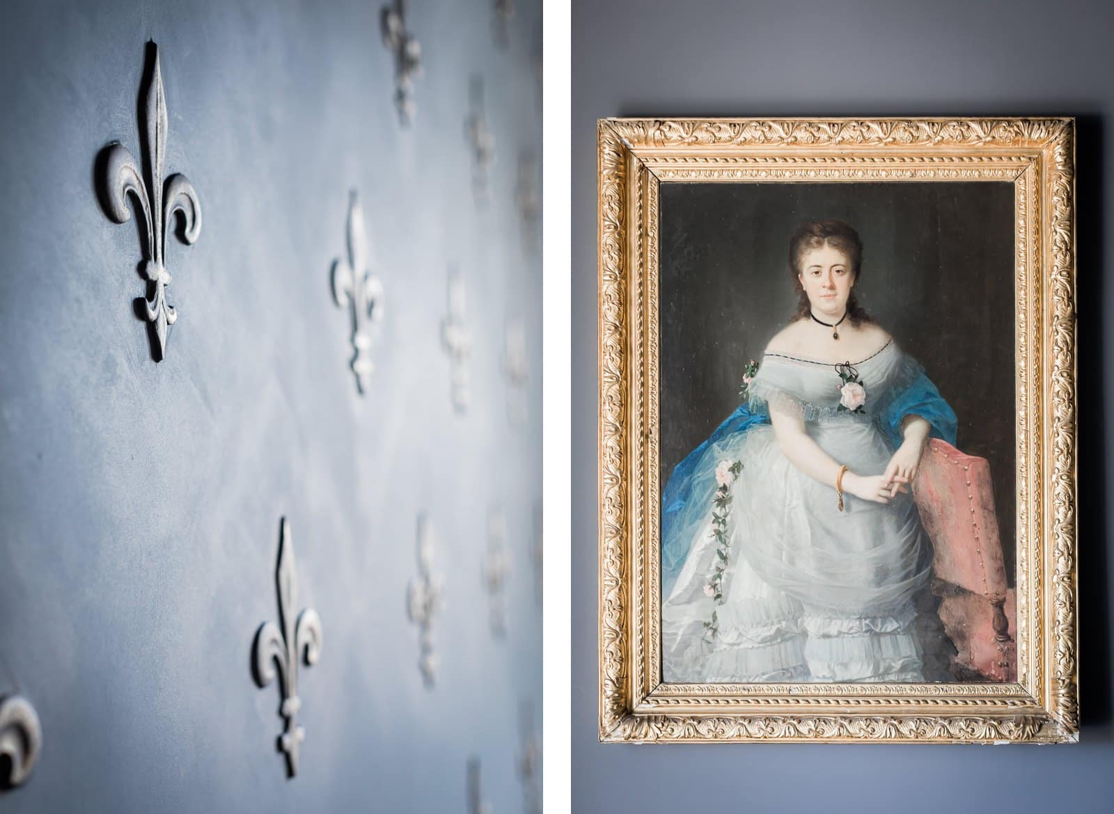 Photographie de Mathieu Dété présentant un tableau présent à l'intérieur de la Villa Brignac à Ollioules