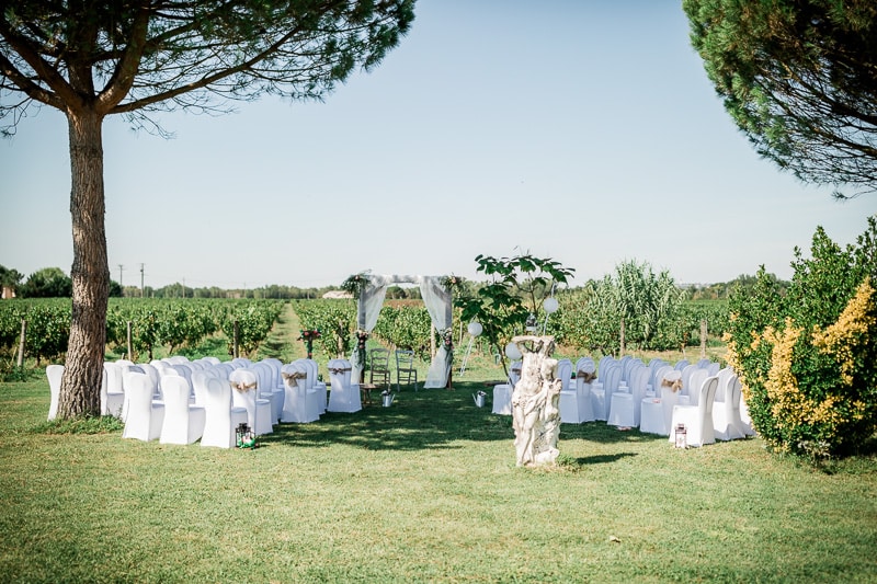 Décoration du mariage au Château Saint Louis