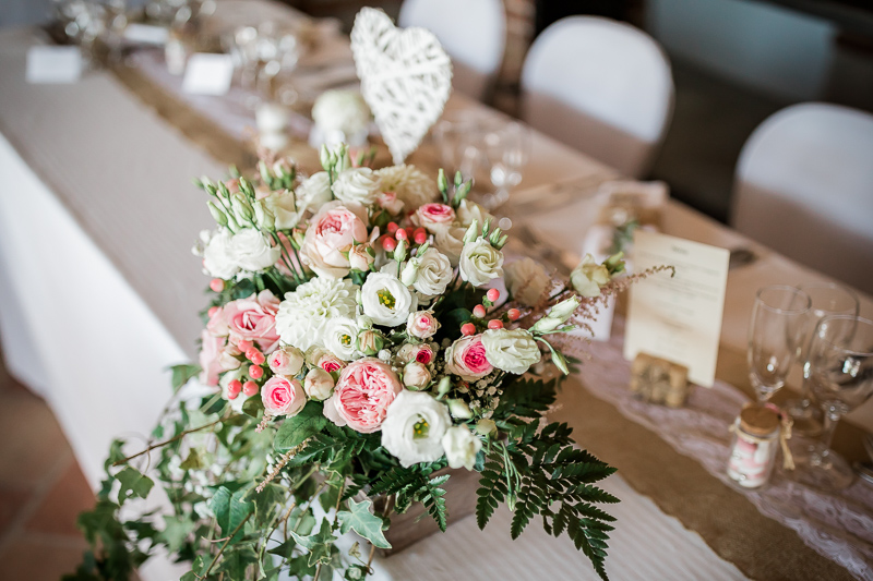 Décoration du mariage au Château Saint Louis