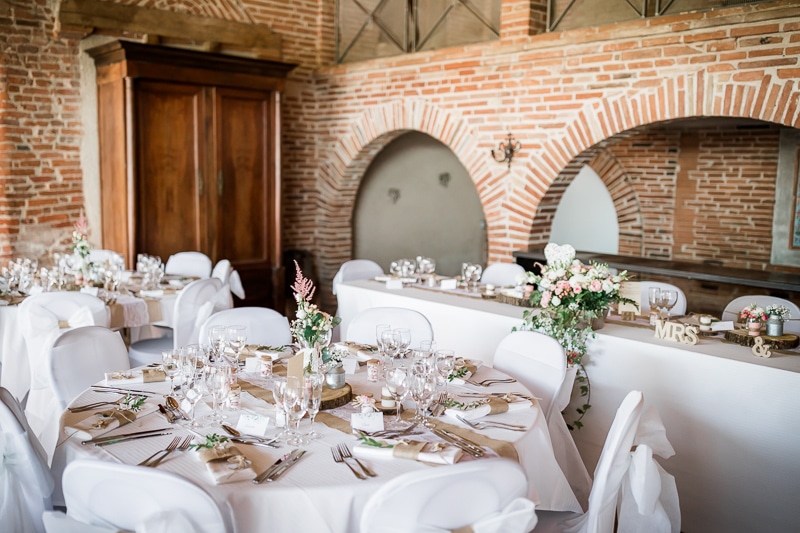 Décoration du mariage au Château Saint Louis