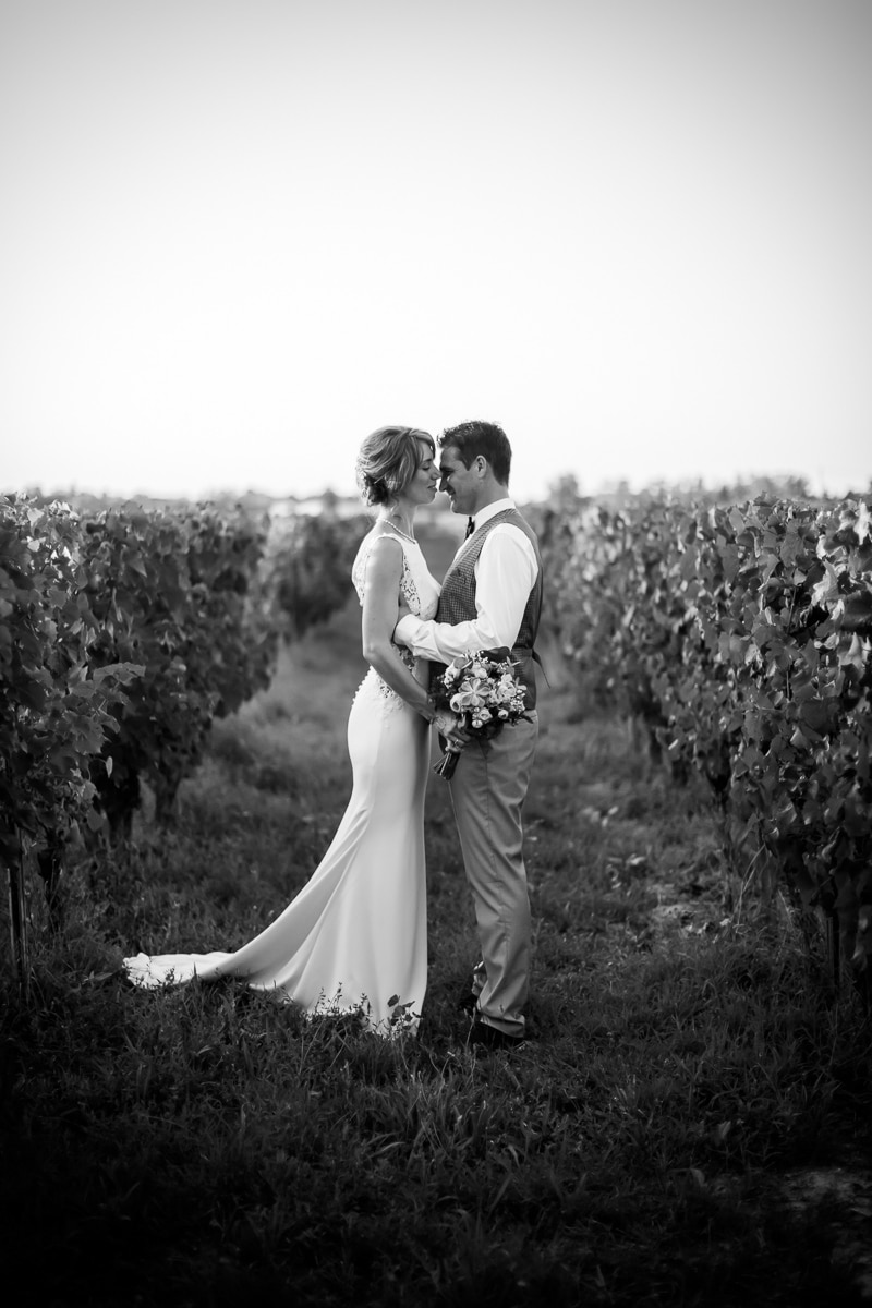 Couple entre les vignes