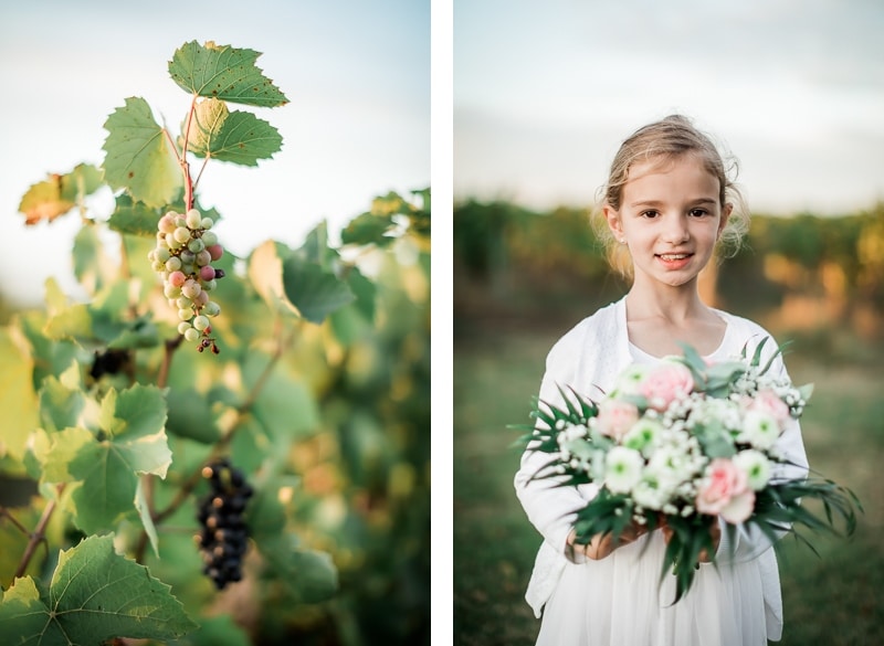 Jeune fille dans les vignes