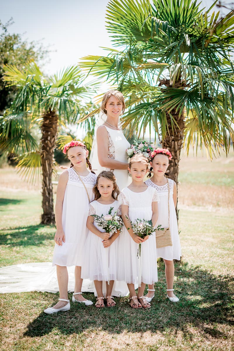 La mariée et ses enfants