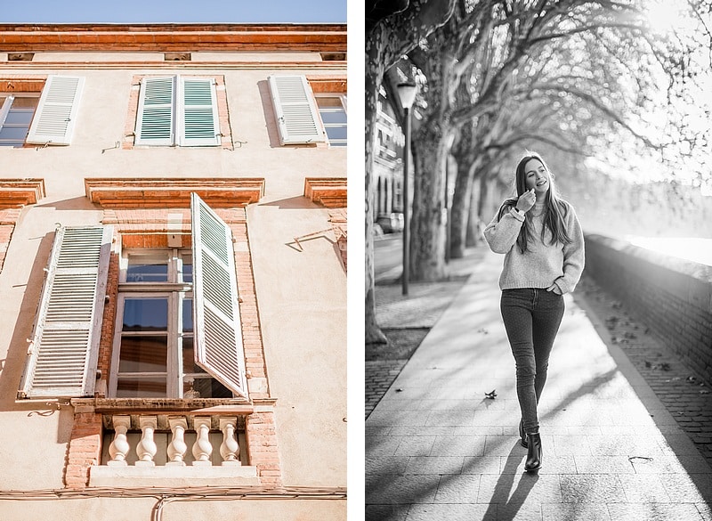 Façade colorée et portrait dans Toulouse - Photographe mariage portrait lifestyle Toulouse